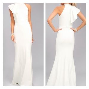 Margaux White One-Shoulder Maxi Dress